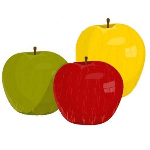 Яблоки красные желтые зеленые большие и маленькие