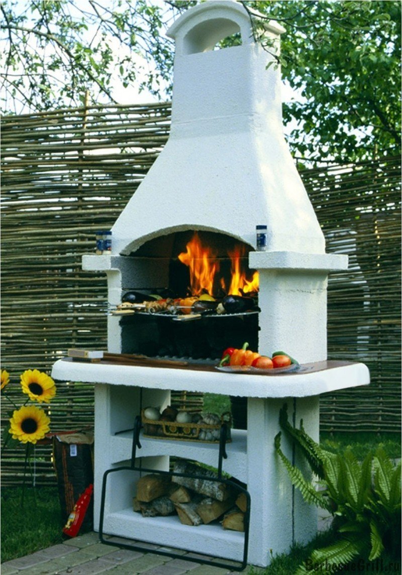 Садовая печь барбекю дачная