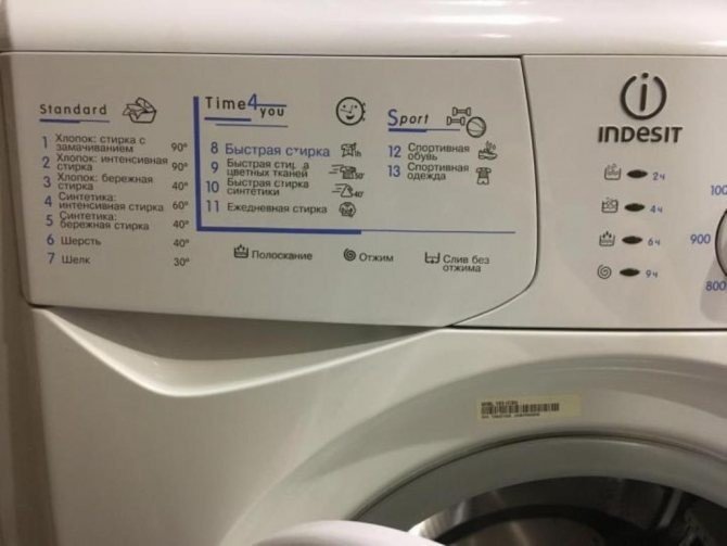 Режимы стирки в стиральной машине индезит