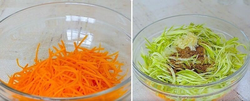 Салат с морковью и черемшой