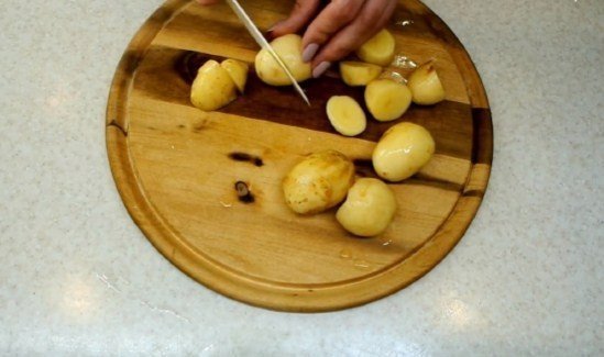 Нарезка картошка на саус